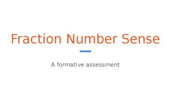 Preview of Fraction Number Sense (grades 4 and 5)