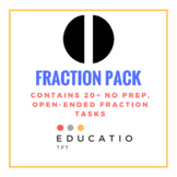 Fraction Open-Ended Task Pack (Middle Years)