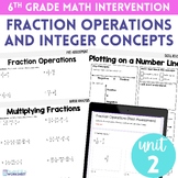 Fraction Operation and Integer Concepts 6th Grade Math Int