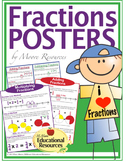 FIVE MATH POSTERS - Fraction Operations - All Four Operati