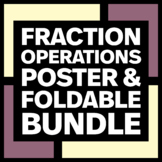 Fraction Operations Bulletin Board Poster & Foldable Notes Bundle