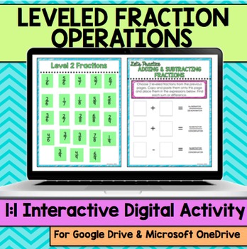 Preview of Fraction Operations Digital Activity