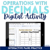 Fraction Operations Digital Cooperative Learning Math Game