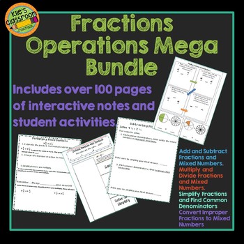 Preview of Fractions Interactive Notebook & Student Activities - Bundle