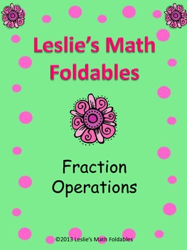 Preview of Fraction Operations Math Foldable