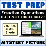4th 5th 6th Grade Math ⭐ Fraction Operations TEST PREP ⭐ M