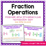 Fraction Operations Posters and Interactive Notebook INB S