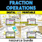 5th Grade Fractions Bundle - Add, Subtract, Multiply, & Di