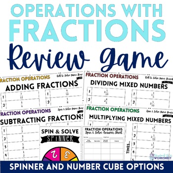 Preview of Fraction Operations Cooperative Learning Review Game