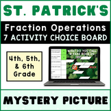 4th 5th 6th Grade Math ⭐ Fraction Operations ST PATRICK'S 