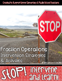 Fraction Operations Intervention - Math Activity Lapbook A