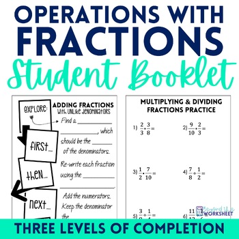 Preview of Fraction Operations Student Booklet