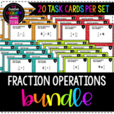 Fraction Operations Task Cards BUNDLE + Google Slides™