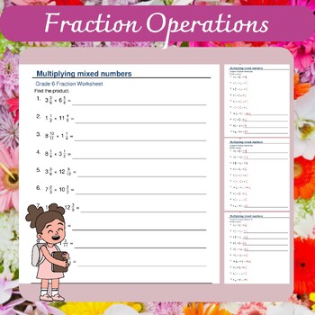 Preview of Fraction Operations Worksheets