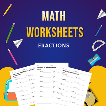 Fraction Operations Worksheets, Equivalent Fractions, Operations ...