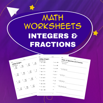 Fraction Operations and Integer Concepts Grades 5-8 by Samir Latrous