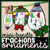 Fraction Ornaments Holiday Math Pennants