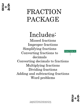 Preview of Fraction Packet
