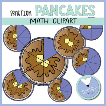 Preview of Fraction Pancake Math Clipart