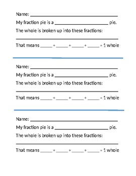 Preview of Fraction Pie Bulletin Board