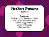 Fraction Pie Charts - 30 Task Cards - Color and Black/White