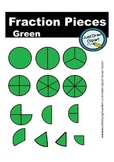 Fraction Pieces Clip Art - Green