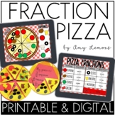 Digital and Printable Math Activity:  Fraction Pizza