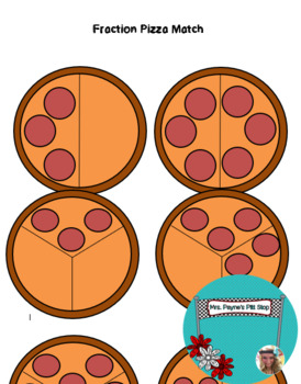 Fraction Pizza Matching Card Game by Mrs Paynes Pitt Stop | TPT