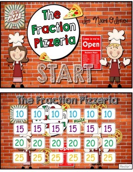 Preview of Fraction Pizzeria Jeopardy-Style Fraction Game