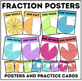 Fraction Posters and Practice Cards Centers | Math Classro