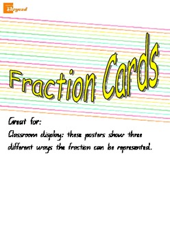 Preview of Fraction Posters - display - flashcards