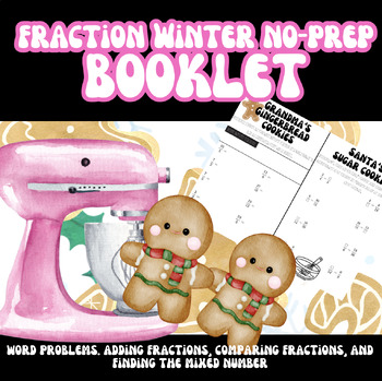 Preview of Fraction Practice I NO PREP I Winter I Christmas
