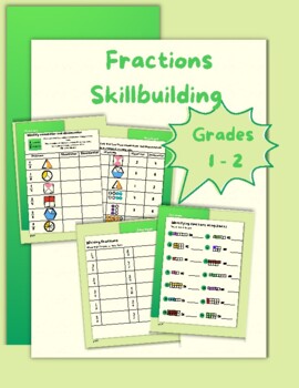 Preview of Fraction Printables ( 1 - 2 grades)