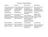 Fraction Projects Choice Board