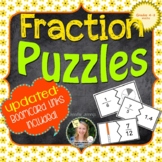 Fraction Puzzle Bundle, Plus Boom Card Link for Distance Learning