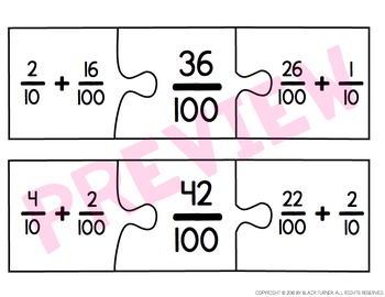 Fraction Puzzles: 4th Grade Math Centers 4.NF.5 by Blair Turner | TpT