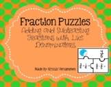 Fraction Puzzles - Adding and Subtracting Fractions