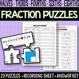 Fraction Puzzles {Part of a Whole / Fractions on a Number Line}