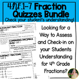 Fraction Quizzes Bundle | 4th Grade