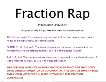 Preview of Fraction Rap