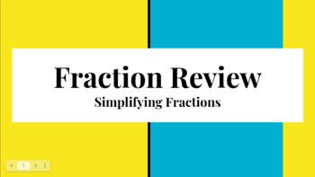 Preview of Fraction Review