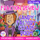 Candy Factory Fractions Review 4th Grade Math Escape Room 