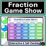 Jeopardy Style Fraction Review Game Show | Equivalent, Com