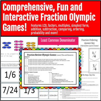 Preview of Fraction Review Olympic Games