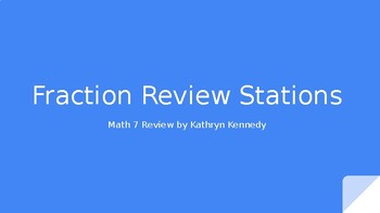 Preview of Fraction Review Stations