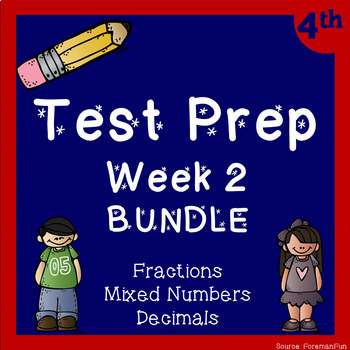 Preview of 4th Grade Fraction Practice - Fraction Review and Fraction Practice Worksheets