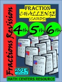 Fractions - Task Cards - Challenges - Grade 4, Grade 5, an