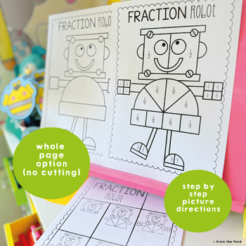 Fraction Robot Mathtivity Craft by From the Pond | TpT