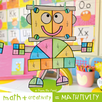 Preview of Fraction Robot Mathtivity Craft