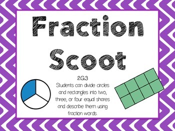 Preview of Fraction Scoot. Common Core Aligned